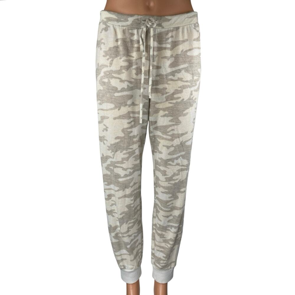 Gap Softspun Women's Cream Tan Camo Camoflage Athletic Joggers Sweatpants Size S